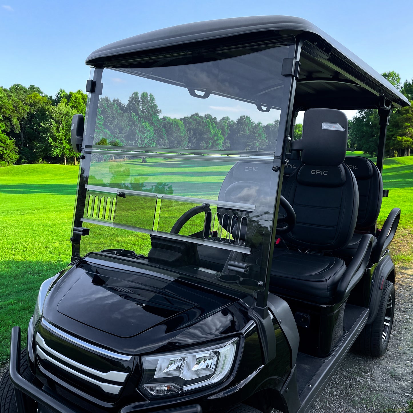RedDot Clear Vented Folding Windshield for Epic E40FX with 4-Forward Facing Seats
