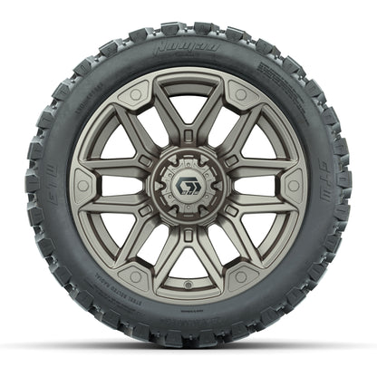 GTW® Graffiti Bronze/Black 14 in Wheels with 23X10-R14 Nomad Steel Belt Radial All-Terrain Tires – Full Set