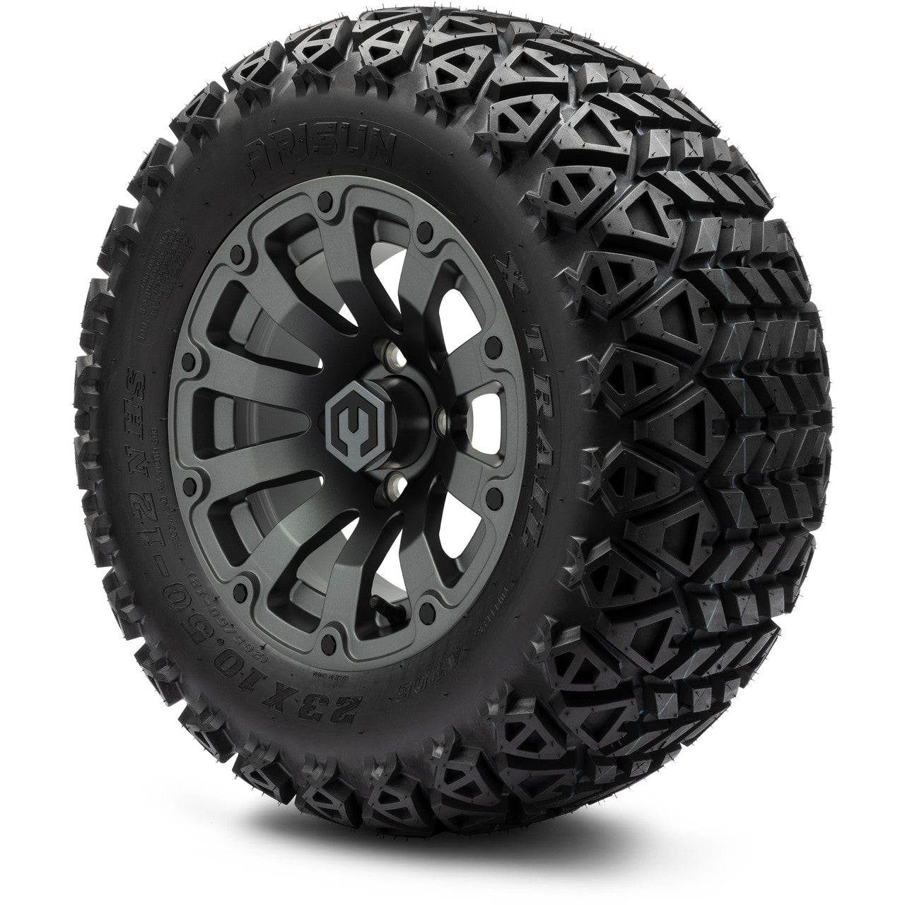 MODZ® 12" Bomber Matte Gunmetal Wheels & Off-Road Tires Combo