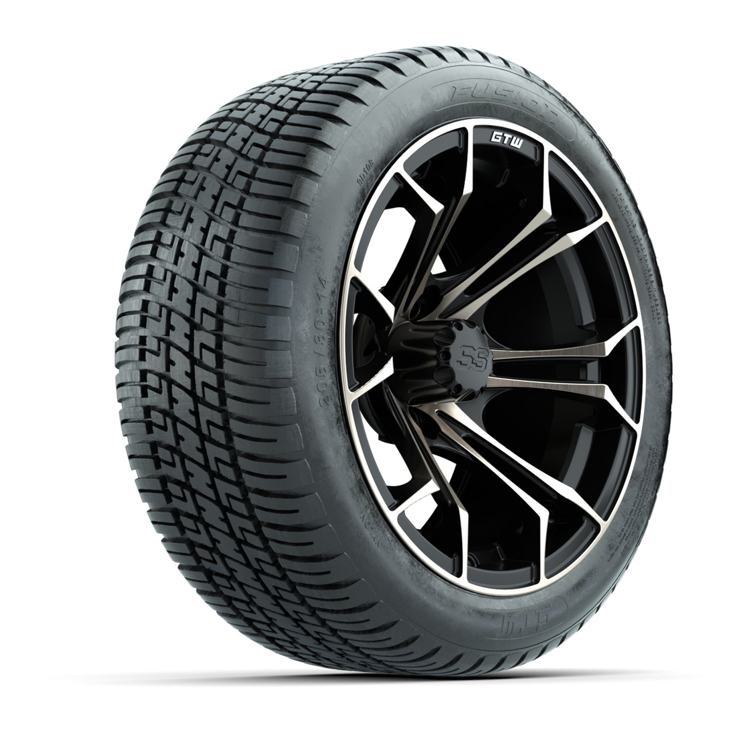GTW Spyder Bronze/Matte Black 14 in Wheels with 205/30-14 Fusion Street Tires – Full Set