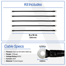 Club Car DS 48V 4-Gauge Battery Cable Set (Years 1995-Up)
