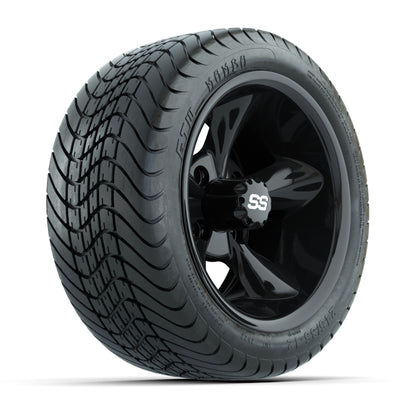 GTW Godfather Black 12 in Wheels with 215/35-12 Mamba Street Tires – Full Set