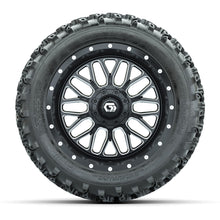 GTW Helix Machined/Black 14 in Wheels with 23x10.00-14 Rogue All Terrain Tires - Full Set