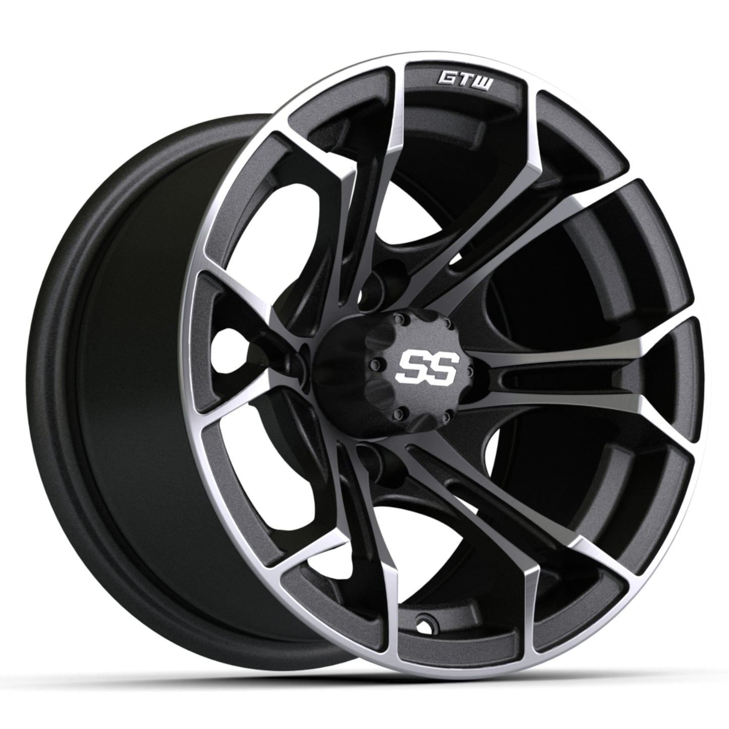12'' GTW® Spyder Matte Gray Wheel with Machined Accents