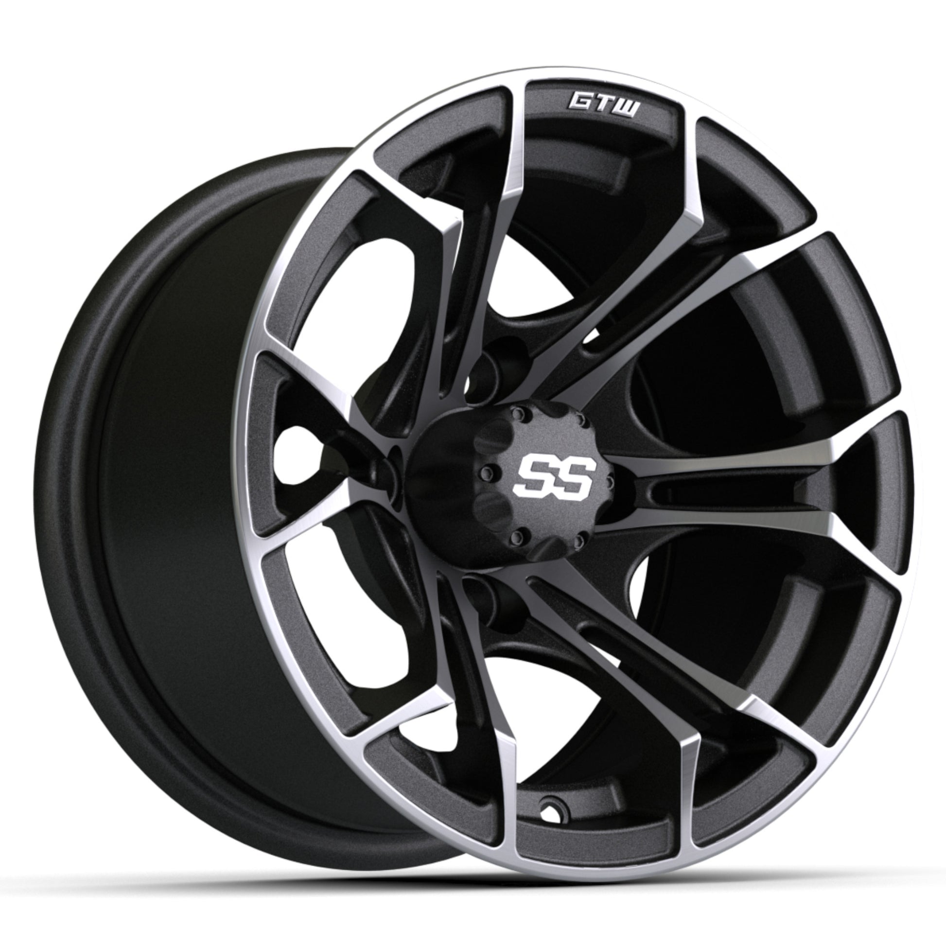 12'' GTW® Spyder Matte Gray Wheel with Machined Accents