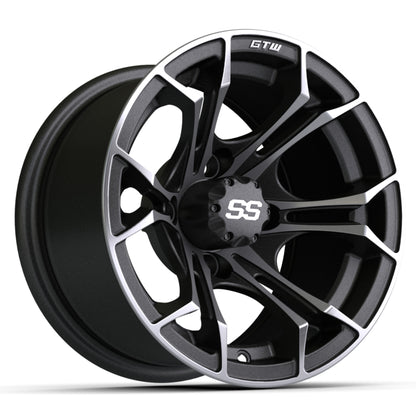 12'' GTW® Spyder Matte Gray Wheel with Machined Accents