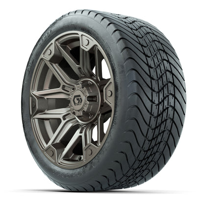GTW Graffiti Bronze/Black 14 in Wheels with 225/30-14 Mamba Street Tires – Full Set