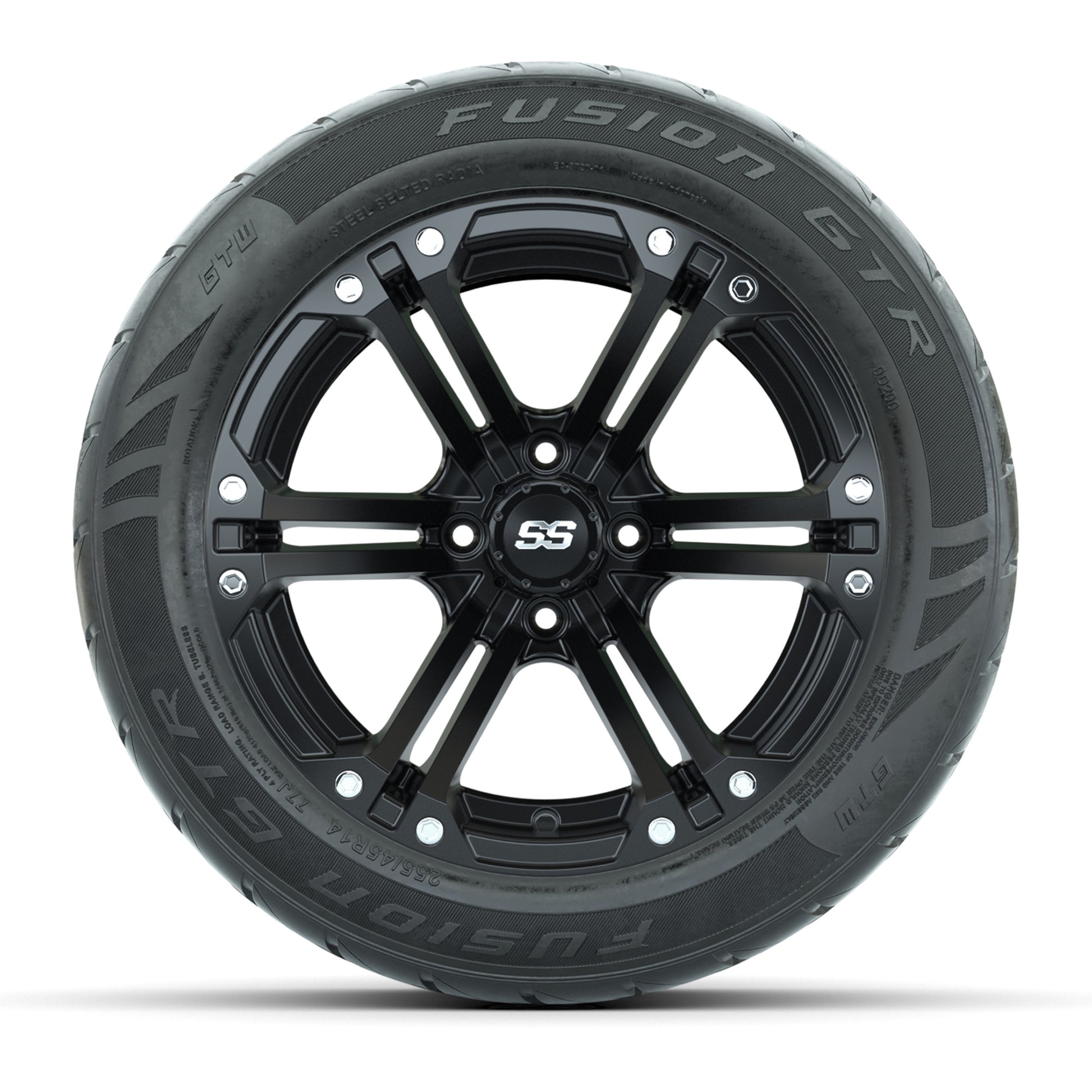 Set of (4) 14 in GTW Specter Wheels with 255/45-R14 Fusion GTR Street Tires