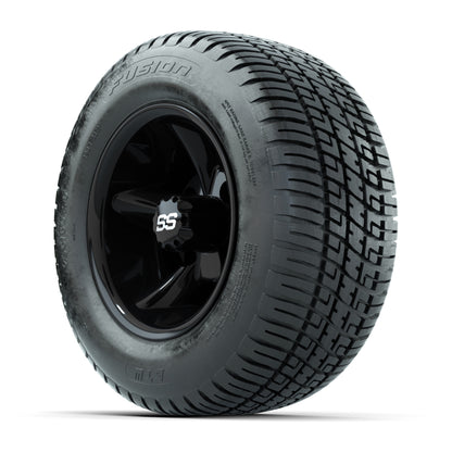 GTW Godfather Black 10 in Wheels with 205/50-10 Fusion Street Tires – Full Set