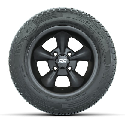 Set of (4) 12 in GTW Godfather Wheels with 215/50-R12 Fusion S/R Street Tires