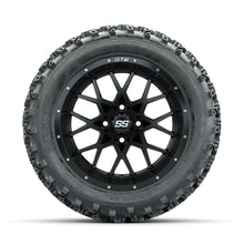 GTW Vortex Matte Black 14 in Wheels with 23x10.00-14 Rogue All Terrain Tires - Full Set