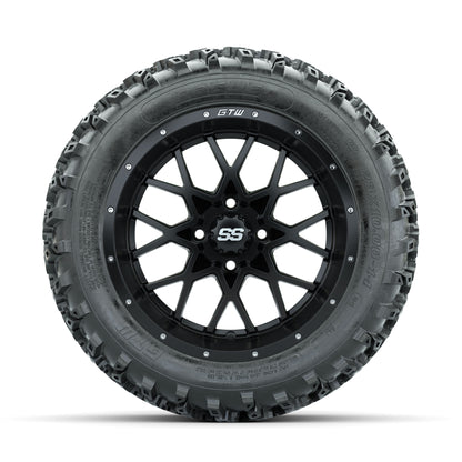 GTW Vortex Matte Black 14 in Wheels with 23x10.00-14 Rogue All Terrain Tires - Full Set