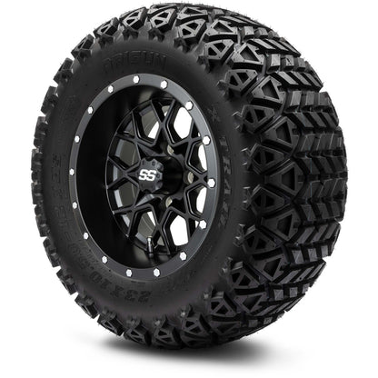 MODZ® 12" Vortex Matte Black Wheels & Off-Road Tires Combo