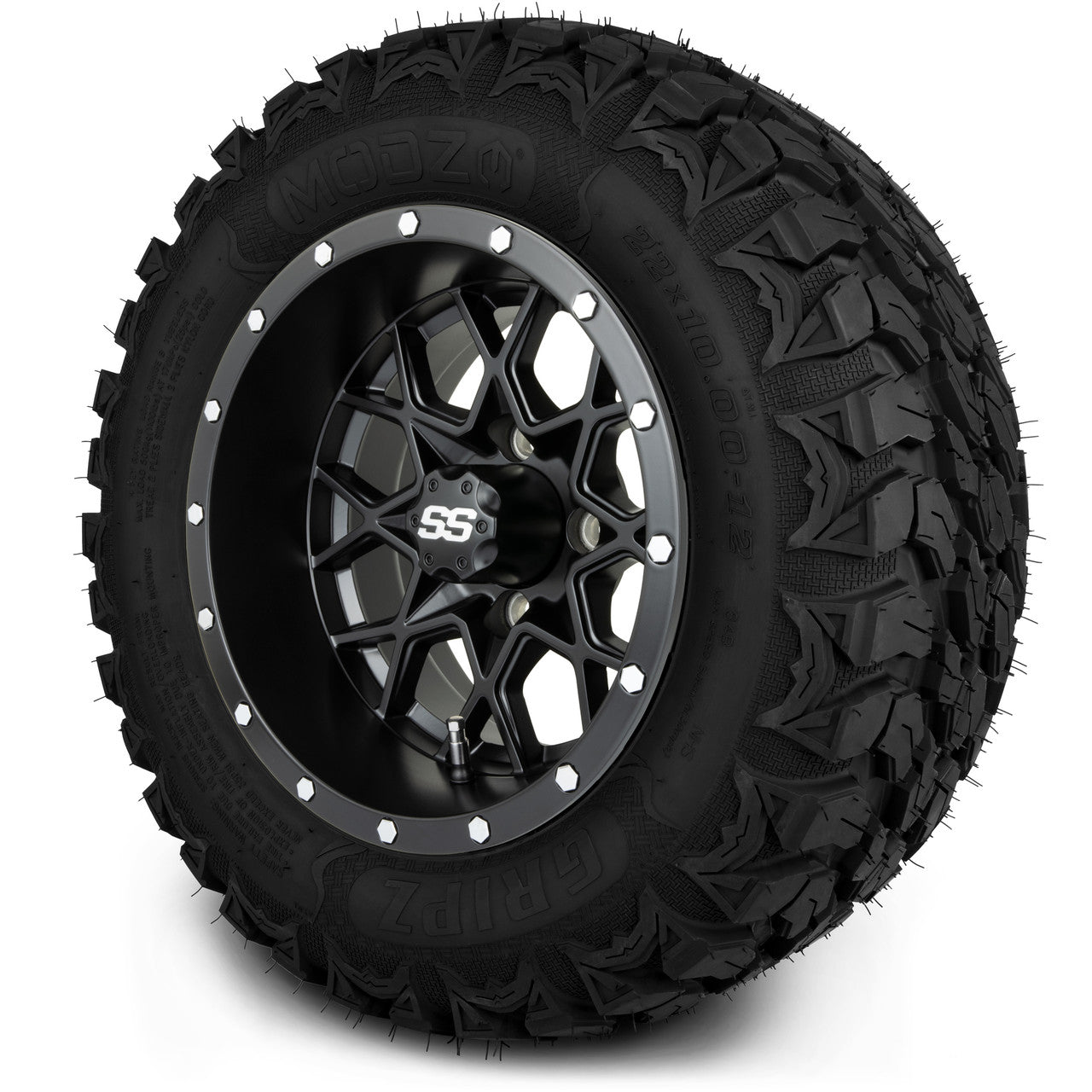 MODZ® 12" Vortex Matte Black Wheels & Off-Road Tires Combo