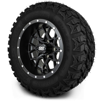 MODZ® 12" Vortex Matte Black Wheels & Off-Road Tires Combo