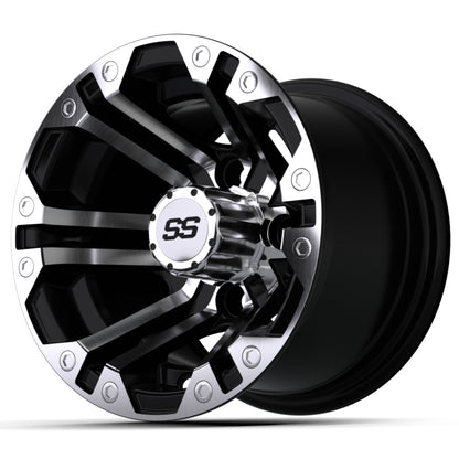 10'' GTW® Specter Black with Machined Accents Wheel