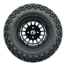 GTW® Boost Gloss Black 12 in Wheels with 23X10.5-12 Predator All-Terrain Tires – Full Set
