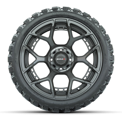 Set of (4) 15" MadJax® Flow Form Evolution Gunmetal Wheels with GTW® Nomad Off Road Tires