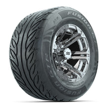 GTW® Specter Chrome 12 in Wheels with 255/55-R12 Fusion GTR Steel Belt Radial Street Tires – Full Set