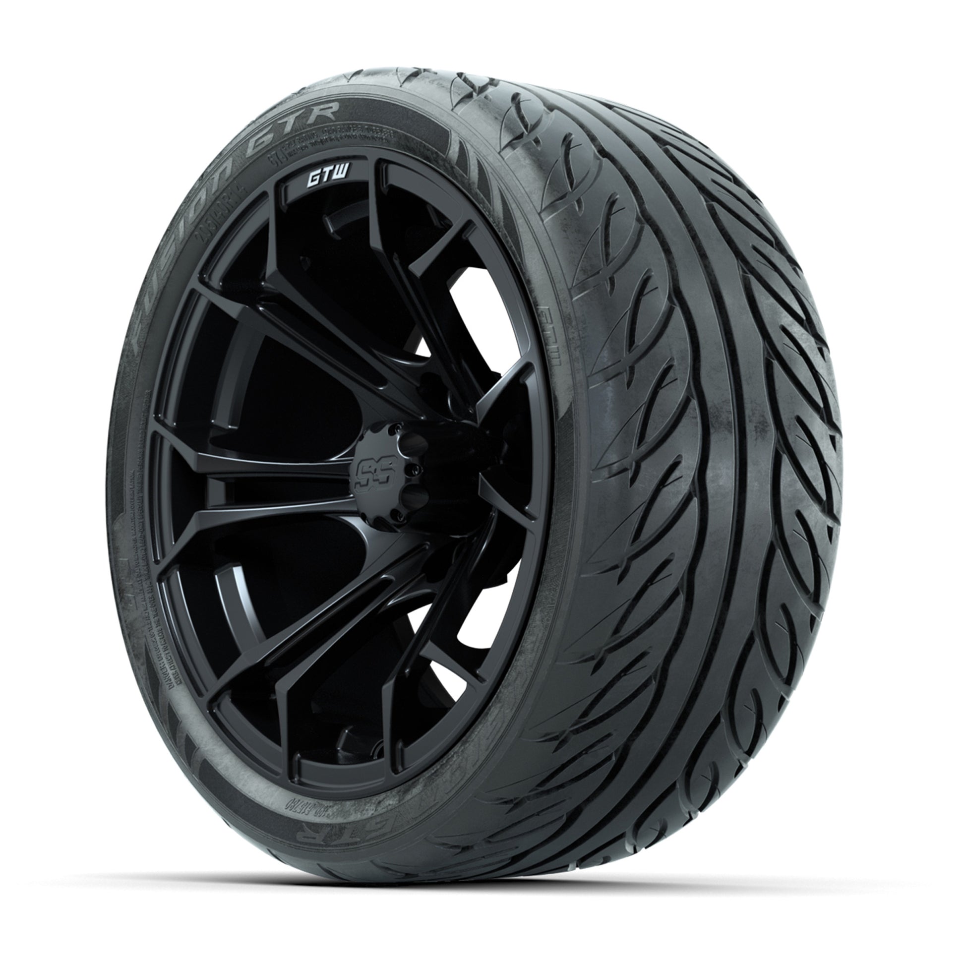 Set of (4) 14 in GTW Spyder Wheels with 205/40-R14 Fusion GTR Street Tires