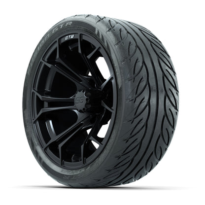 Set of (4) 14 in GTW Spyder Wheels with 205/40-R14 Fusion GTR Street Tires