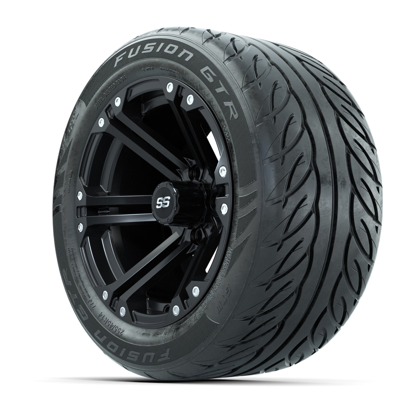 Set of (4) 14 in GTW Specter Wheels with 255/45-R14 Fusion GTR Street Tires