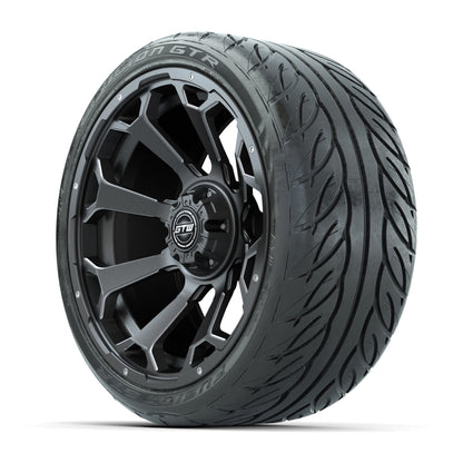 GTW Raven Matte Gray/Ball Mill 15 in Wheels with 215/40-R15 Fusion GTR Steel Belt Radial Street Tires – Full Set