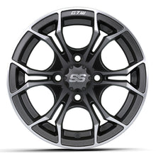 12'' GTW® Spyder Matte Gray Wheel with Machined Accents