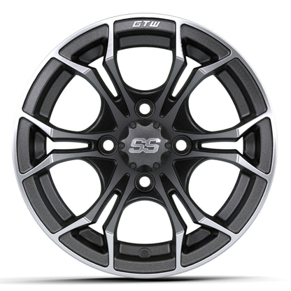 12'' GTW® Spyder Matte Gray Wheel with Machined Accents
