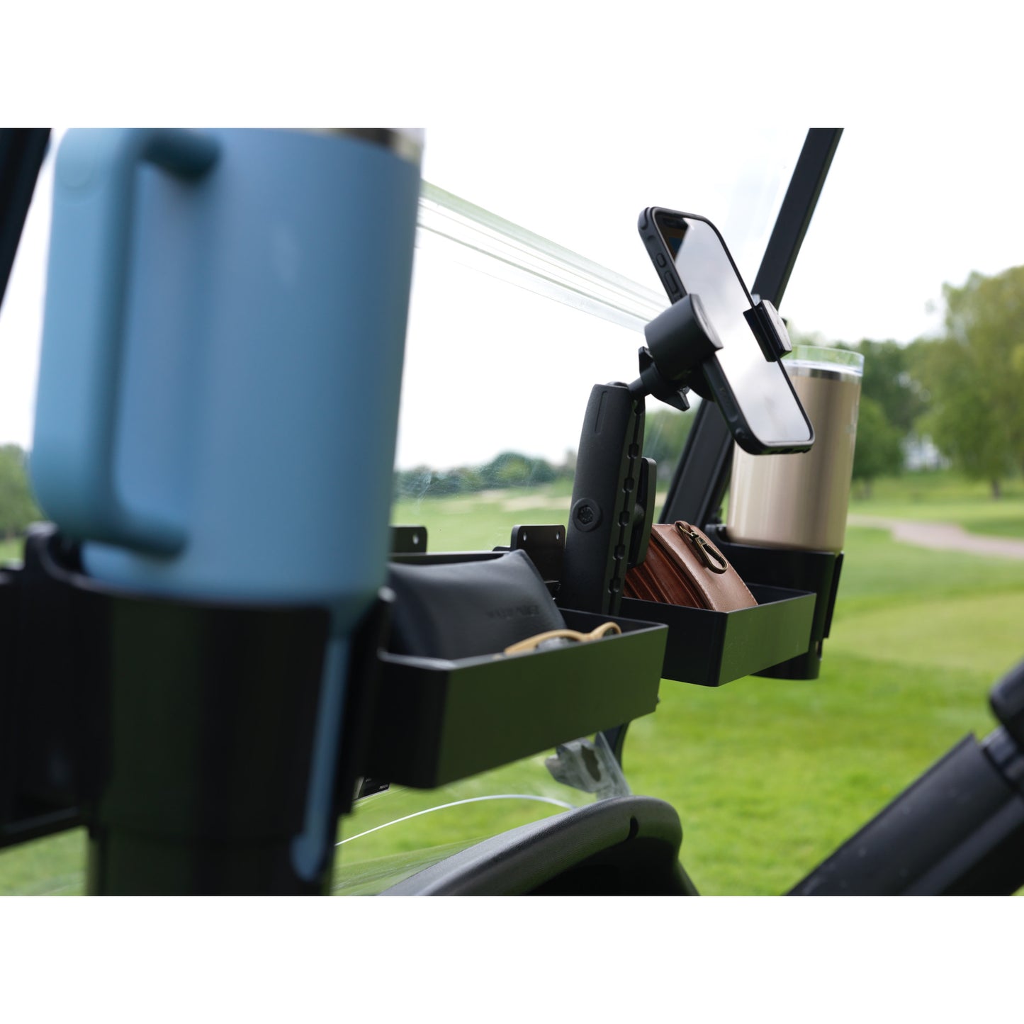 CADDYBARTM with Two Trays and One Mobile Device Holder Bundle