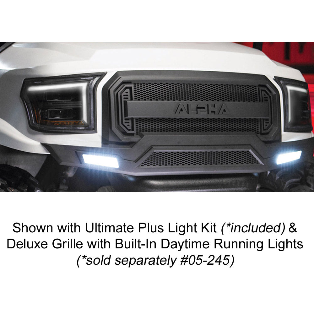 ALPHA Club Car Precedent Off-Road Body Kit in Red with Ultimate Plus Light Kit