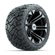 GTW Specter Black/Machined 12 in Wheels with 215/40-R12 Maverick Low-Profile All-Terrain Tires – Full Set