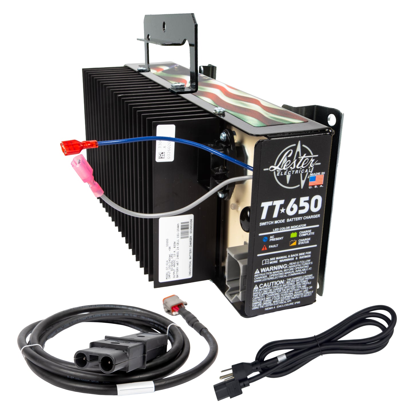 Lester TT-650W Battery Charger with DC 2-Pin Cord for Yamaha G19 & G22