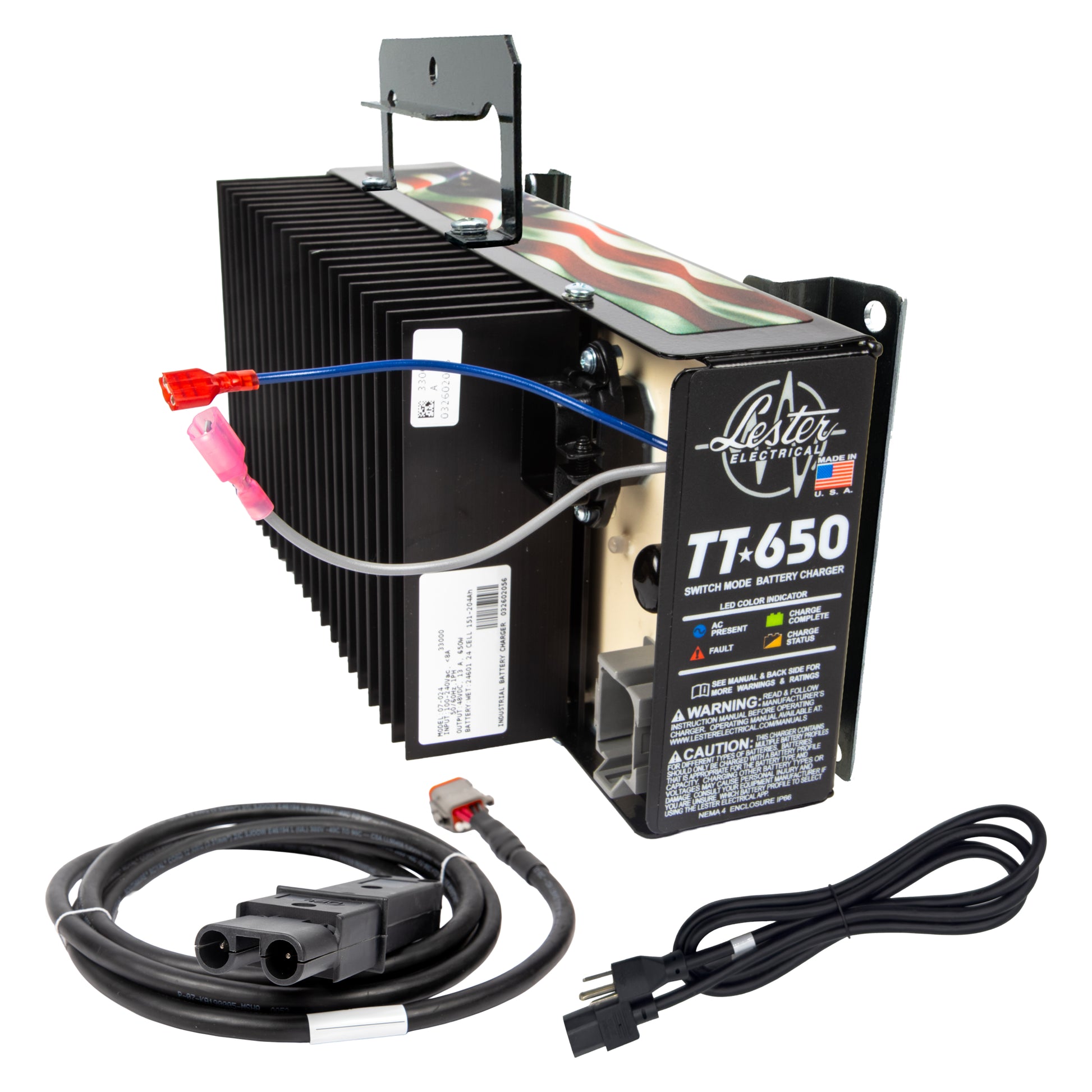 Lester TT-650W Battery Charger with DC 2-Pin Cord for Yamaha G19 & G22