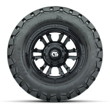 GTW® Shogun Gloss Black 12 in Wheels with 22x10-12 Timberwolf All-Terrain Tires – Full Set