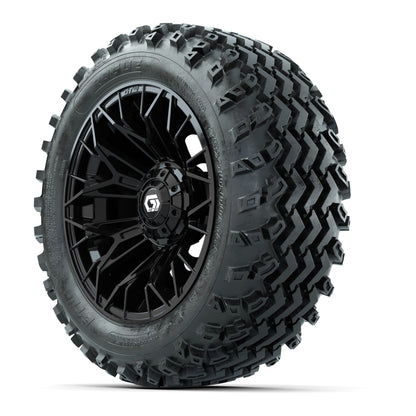 GTW Stellar Black 14 in Wheels with 23x10.00-14 Rogue All Terrain Tires - Full Set