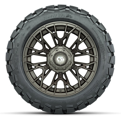 GTW Stellar Matte Bronze 14 in Wheels with 22X10-14 Timberwolf All-Terrain Tires – Full Set