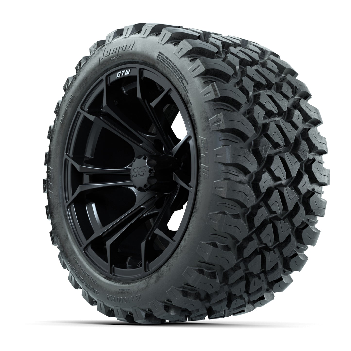 GTW Spyder Matte Black 14 in Wheels with 23x10-14 GTW Nomad All-Terrain Tires – Full Set