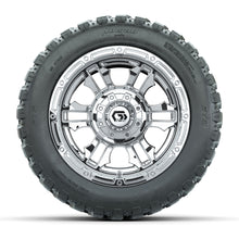 GTW® Shogun Chrome 12 in Wheels with 20X10-12 Nomad Steel Belt Radial All-Terrain Tires – Full Set