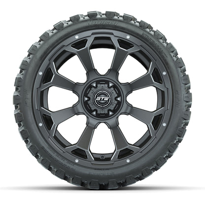 Set of (4) 15″ GTW Raven Matte Gray Wheels with 23x10-R15 Nomad All-Terrain Tires