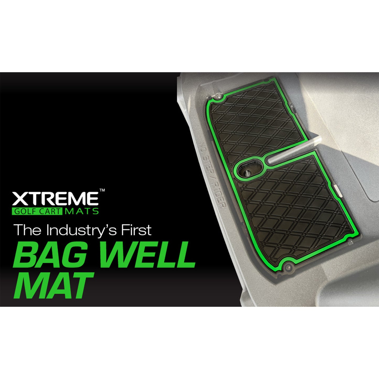 Xtreme Bag Well Mats for EZGO RXV Bag Well Mats - Black/Blue