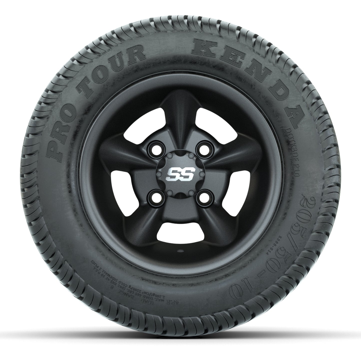 GTW Godfather Matte Gray 10 in Wheels with 205/50-10 Kenda Pro Tour Street Tires – Full Set