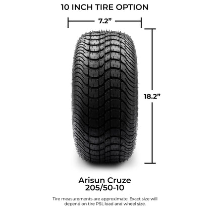 MODZ® 10" Vampire Gunmetal Wheels & Street Tires Combo