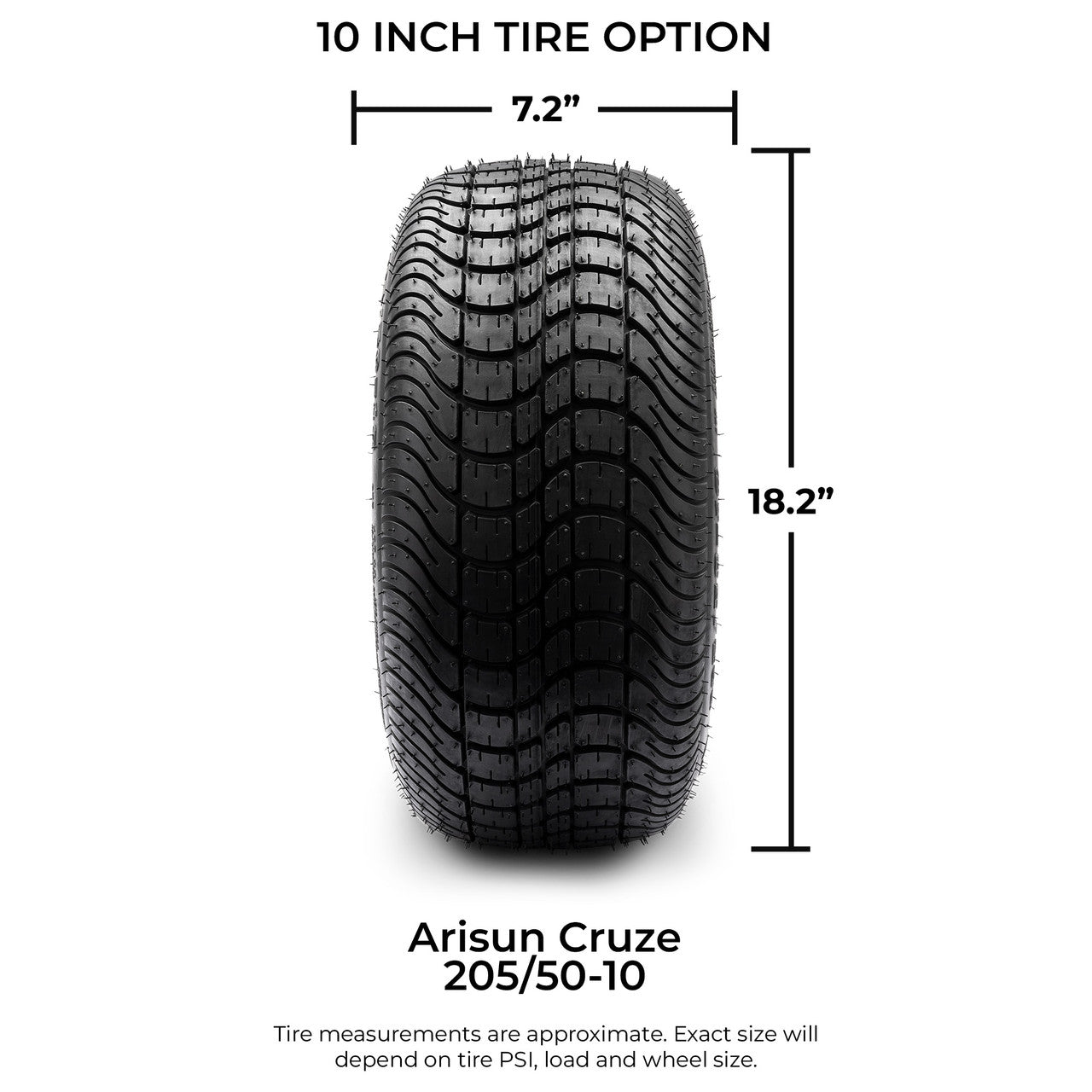 MODZ® 10" Medusa Machined Black Wheels & Street Tires Combo