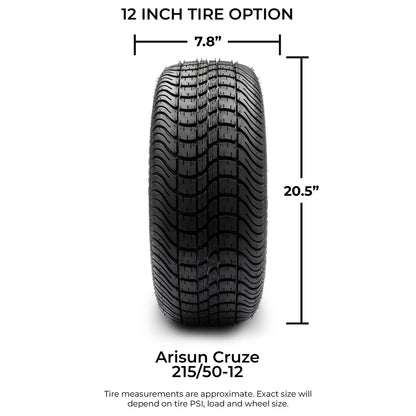 MODZ® 12" Galaxy Matte Black Wheels & Street Tires Combo