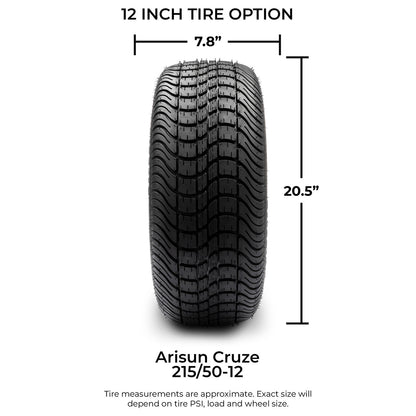 MODZ® 12" Vampire Matte Black Wheels & Street Tires Combo