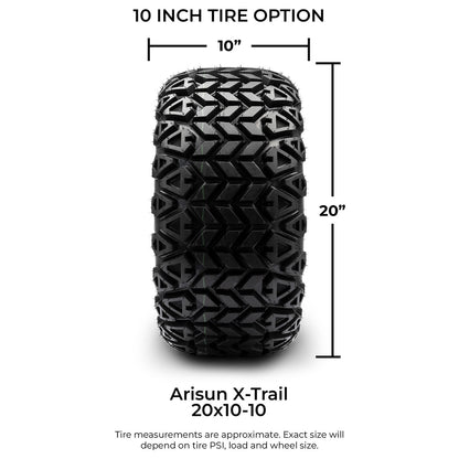 MODZ® 10" Vampire Gunmetal Wheels & Off-Road Tires Combo