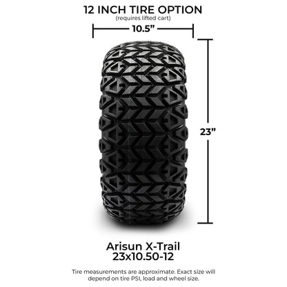 MODZ® 12" Drift Glossy Black Wheels & Off-Road Tires Combo