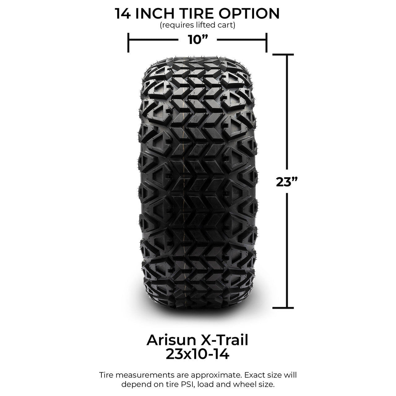 MODZ® 14" Carnage Glossy Black with Ball Mill Wheels & Off-Road Tires Combo