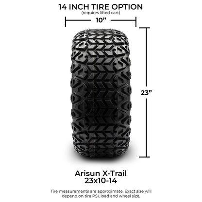 MODZ® 14" Fury Chrome Wheels & Off-Road Tires Combo